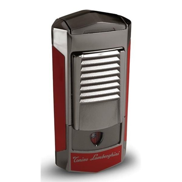 Tonino Lamborghini Tonino Lamborghini TTR009001 Tonino Lamborghini Sepang Metallic Gun and Red Triple Torch Flame Lighter TTR009001